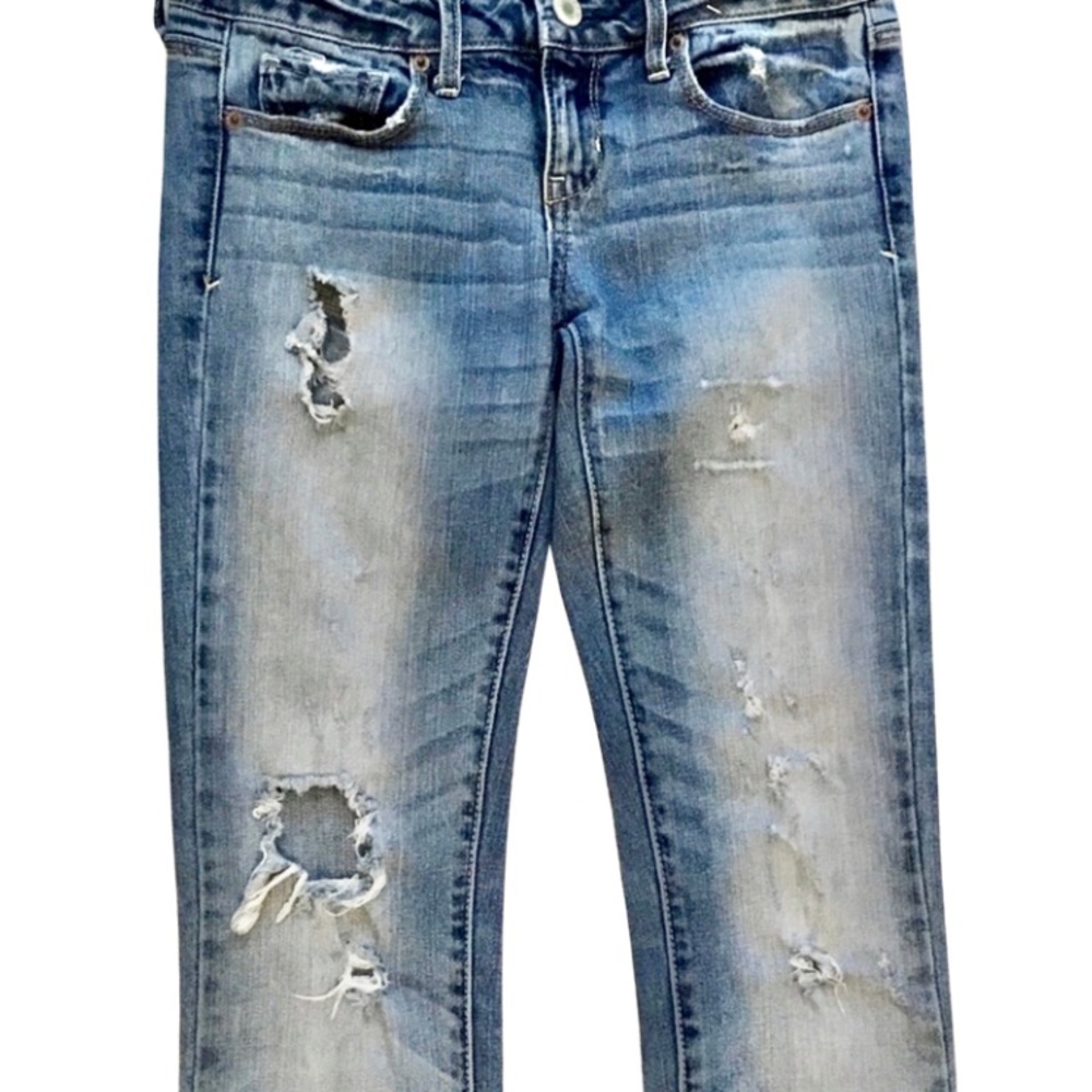 American Eagle Distressed Skinny Stretch Size 4 - Picture 2 of 7